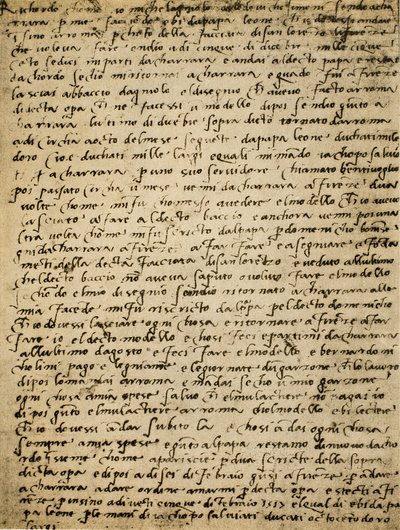 Page of a manuscript by Michelangelo Buonarroti
